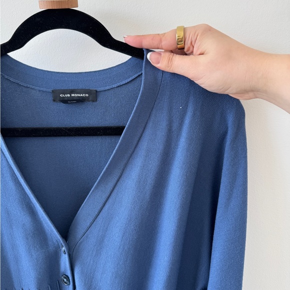 Club Monaco Blue Button-Up Cardigan - Picture 5 of 5